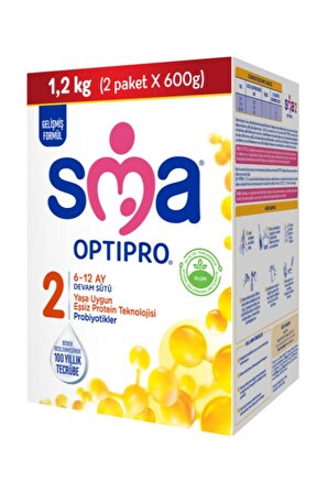 Sma Optıpro-2 (6-12 Ay) Bebek Sütü 600 G X 2 li Paket